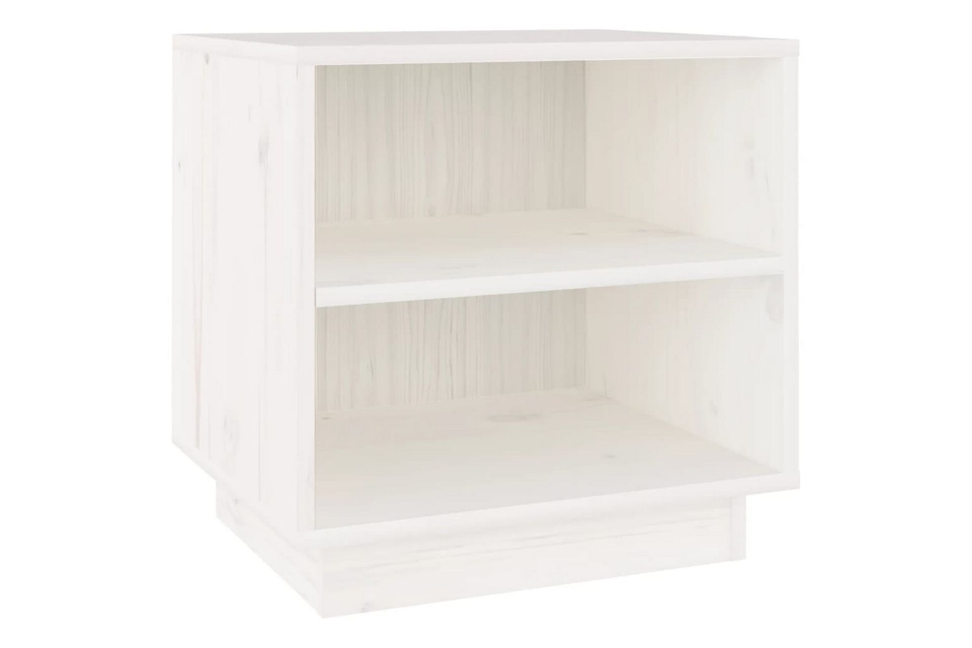 Nattbord 2 stk 40x34x40 cm heltre furu hvit - Hvit - Møbler - Bord - Avlastningsbord - Sengebord & nattbord