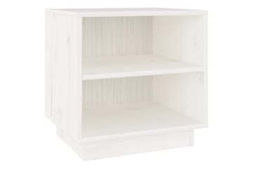 Nattbord 2 stk 40x34x40 cm heltre furu hvit - Hvit - Møbler - Bord - Avlastningsbord - Sengebord & nattbord