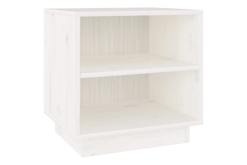 Nattbord 2 stk 40x34x40 cm heltre furu hvit - Hvit - Møbler - Bord - Avlastningsbord - Sengebord & nattbord