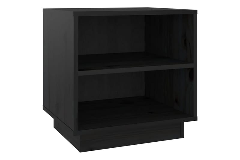 Nattbord 2 stk 40x34x40 cm heltre furu svart - Svart - Møbler - Bord - Avlastningsbord - Sengebord & nattbord
