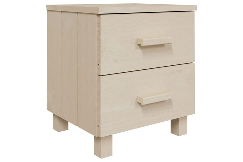 Nattbord 2 stk 40x35x44,5 cm heltre furu honningbrun - Brun - Møbler - Bord - Avlastningsbord - Sengebord & nattbord