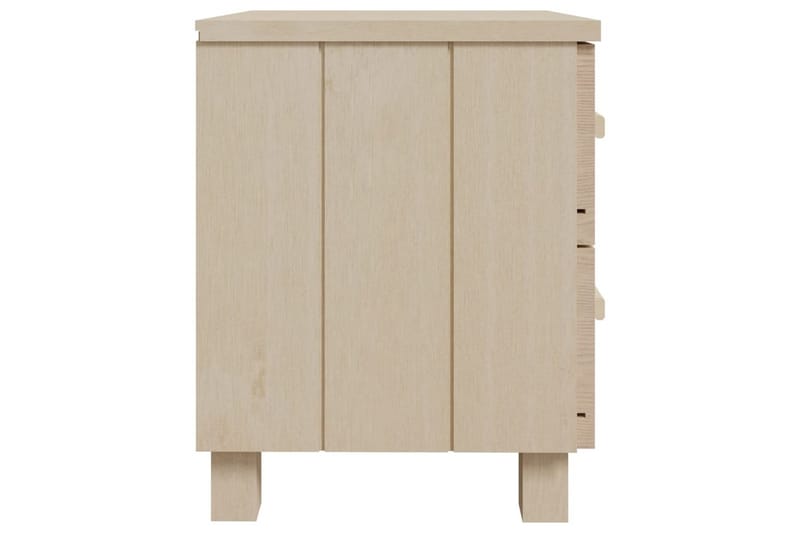 Nattbord 2 stk 40x35x44,5 cm heltre furu honningbrun - Brun - Møbler - Bord - Avlastningsbord - Sengebord & nattbord