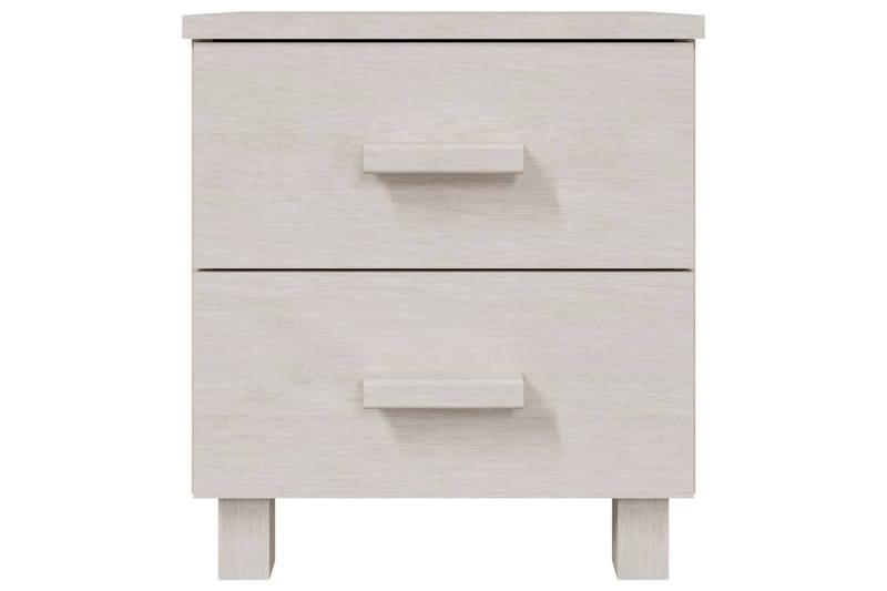 Nattbord 2 stk 40x35x44,5 cm heltre furu hvit - Hvit - Møbler - Bord - Avlastningsbord - Sengebord & nattbord