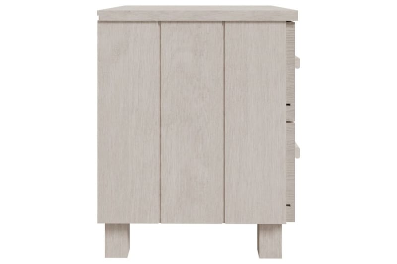 Nattbord 2 stk 40x35x44,5 cm heltre furu hvit - Hvit - Møbler - Bord - Avlastningsbord - Sengebord & nattbord