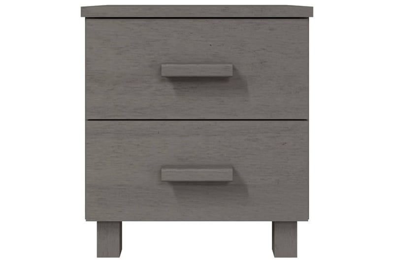 Nattbord 2 stk 40x35x44,5 cm heltre furu lysegrå - Grå - Møbler - Bord - Avlastningsbord - Sengebord & nattbord