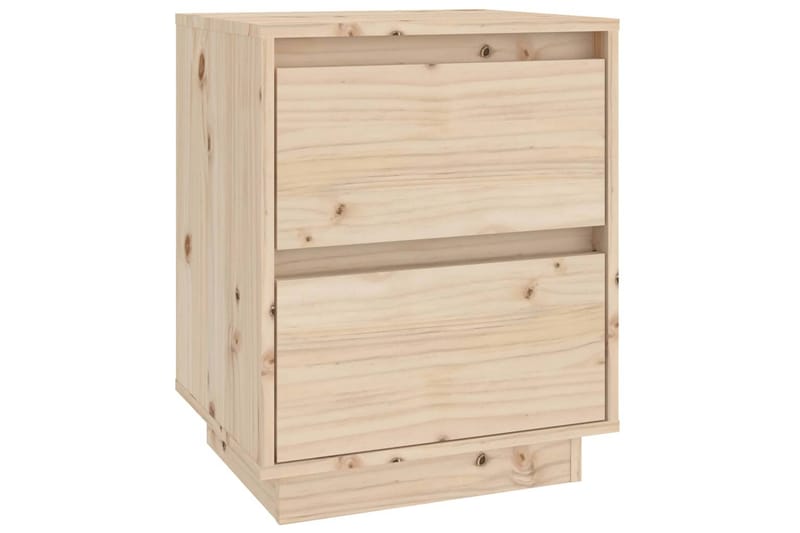 Nattbord 2 stk 40x35x50 heltre furu - Brun - Møbler - Bord - Avlastningsbord - Sengebord & nattbord
