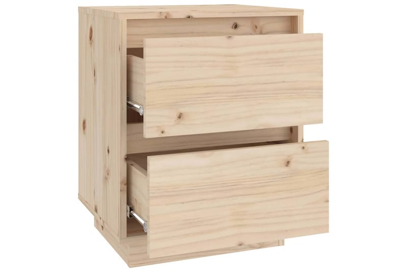 Nattbord 2 stk 40x35x50 heltre furu - Brun - Møbler - Bord - Avlastningsbord - Sengebord & nattbord
