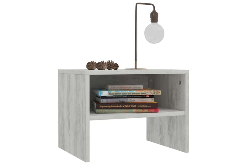 Nattbord 2 stk betonggrå 40x30x30 cm sponplate - Grå - Møbler - Bord - Avlastningsbord - Sengebord & nattbord