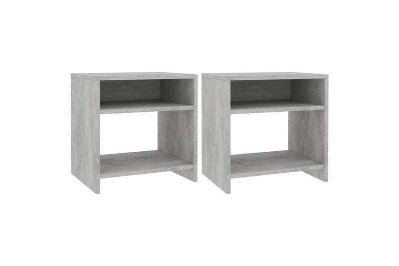 Nattbord 2 stk betonggrå 40x30x40 cm sponplate - Grå - Møbler - Bord - Avlastningsbord - Sengebord & nattbord