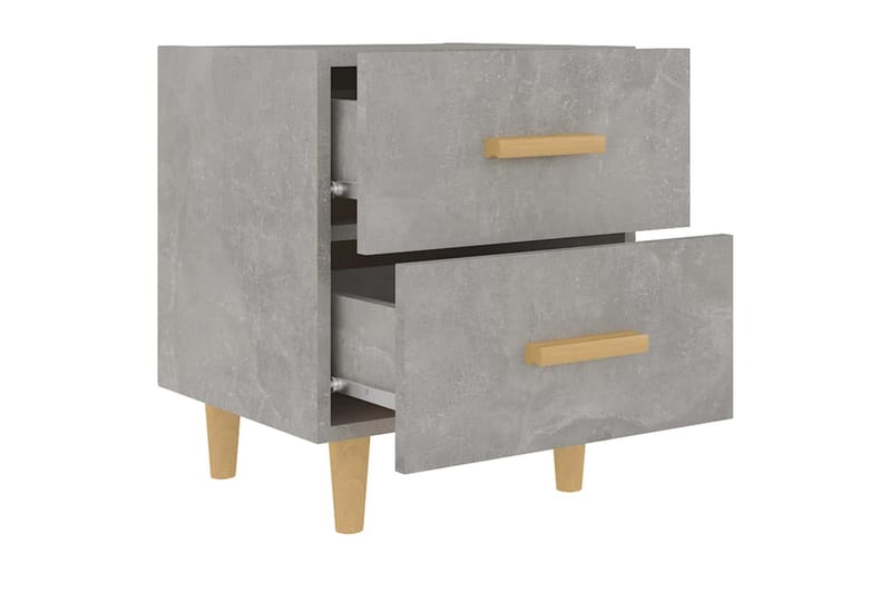 Nattbord 2 stk betonggrå 40x35x47,5 cm - Grå - Møbler - Bord - Avlastningsbord - Sengebord & nattbord