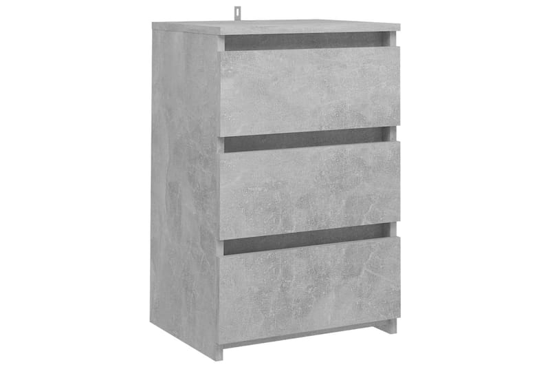 Nattbord 2 stk betonggrå 40x35x62,5 cm sponplate - Grå - Møbler - Bord - Avlastningsbord - Sengebord & nattbord