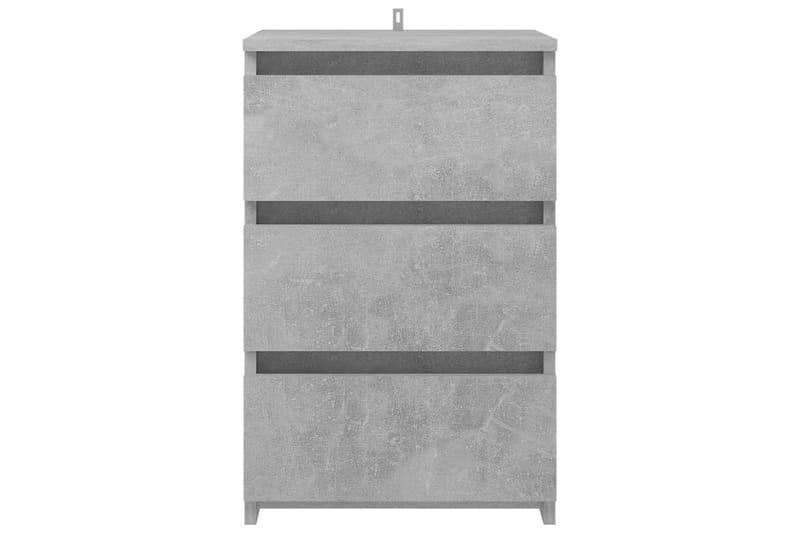 Nattbord 2 stk betonggrå 40x35x62,5 cm sponplate - Grå - Møbler - Bord - Avlastningsbord - Sengebord & nattbord