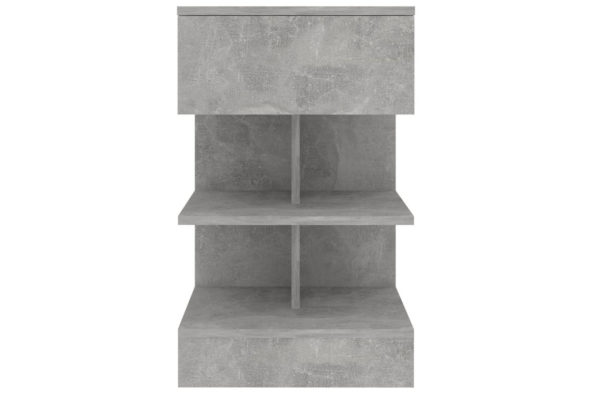 Nattbord 2 stk betonggrå 40x35x65 cm - Grå - Møbler - Bord - Avlastningsbord - Sengebord & nattbord