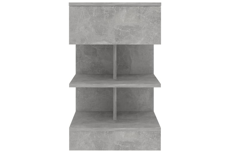 Nattbord 2 stk betonggrå 40x35x65 cm - Grå - Møbler - Bord - Avlastningsbord - Sengebord & nattbord