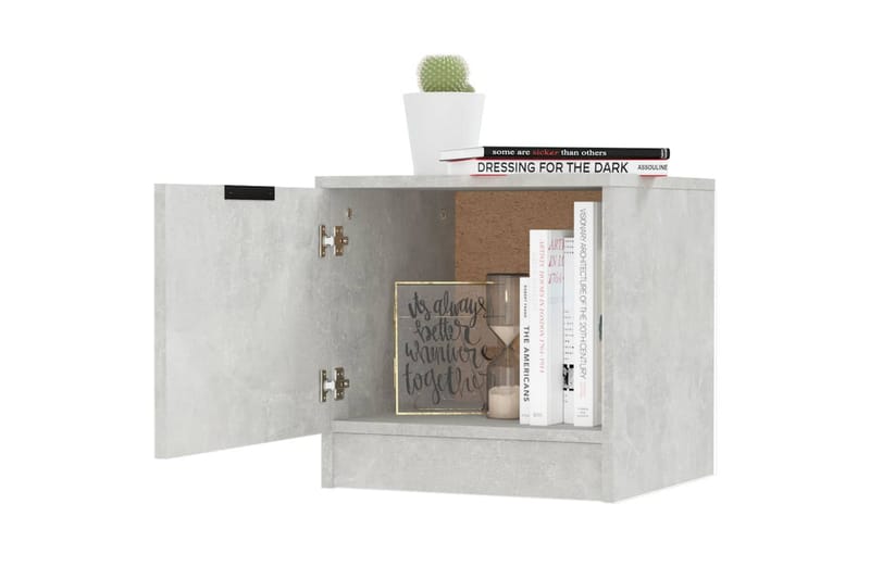 Nattbord 2 stk betonggrå 40x39x40 cm - Gr�å - Møbler - Bord - Avlastningsbord - Sengebord & nattbord