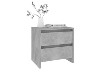 Nattbord 2 stk betonggrå 45x34,5x44,5 cm sponplate - Grå - Møbler - Bord - Avlastningsbord - Sengebord & nattbord