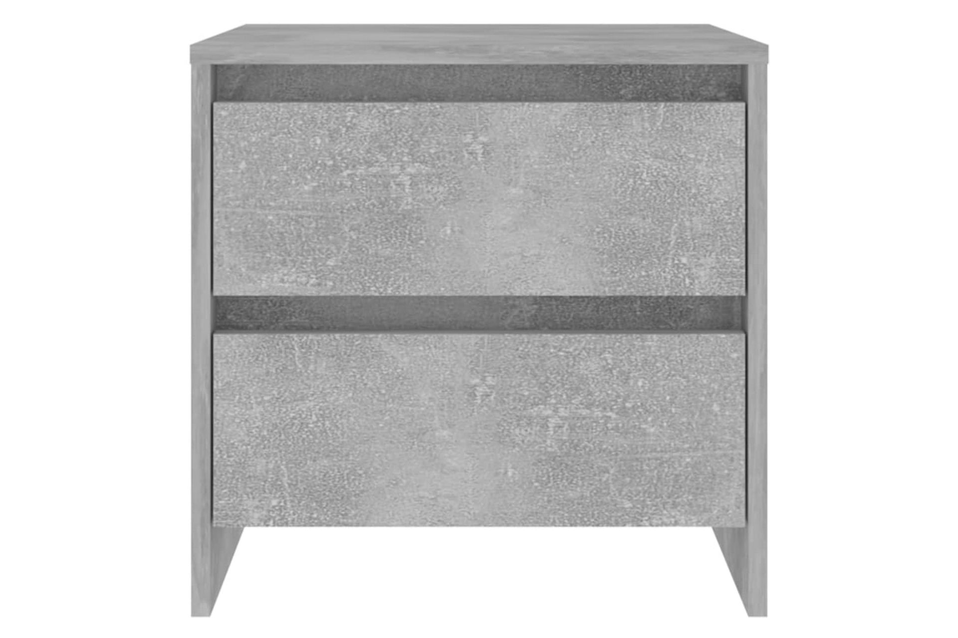 Nattbord 2 stk betonggrå 45x34,5x44,5 cm sponplate - Grå - Møbler - Bord - Avlastningsbord - Sengebord & nattbord