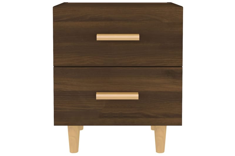 Nattbord 2 stk brun eik 40x35x47,5 cm - Brun - Møbler - Bord - Avlastningsbord - Sengebord & nattbord