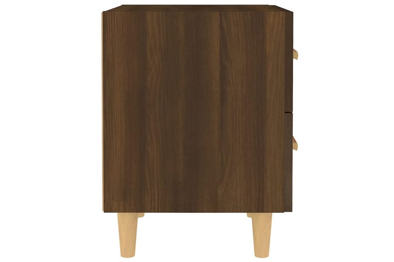 Nattbord 2 stk brun eik 40x35x47,5 cm - Brun - Møbler - Bord - Avlastningsbord - Sengebord & nattbord