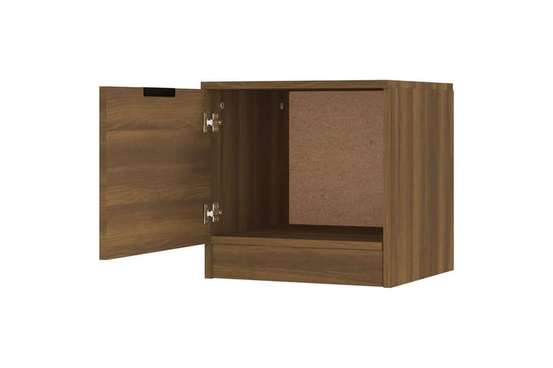 Nattbord 2 stk brun eik 40x39x40 cm - Brun - Møbler - Bord - Avlastningsbord - Sengebord & nattbord