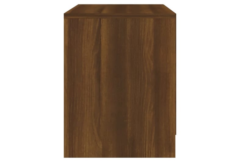 Nattbord 2 stk brun eik 45x34,5x44,5 cm sponplate - Brun - Møbler - Bord - Avlastningsbord - Sengebord & nattbord
