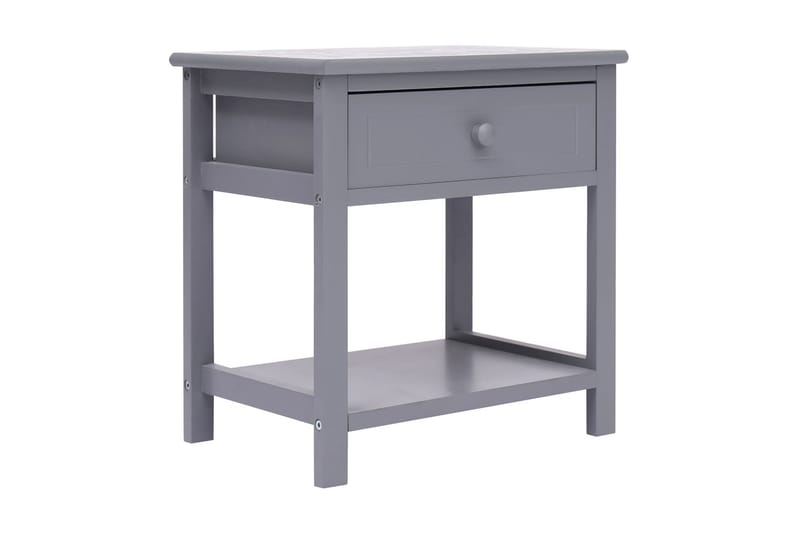 Nattbord 2 stk grå 40x29x42 cm keisertre - Grå - Møbler - Bord - Avlastningsbord - Sengebord & nattbord
