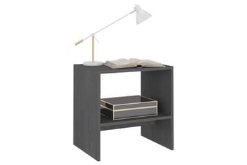 Nattbord 2 stk grå 40x30,5x40 cm heltre furu - Grå - Møbler - Bord - Avlastningsbord - Sengebord & nattbord