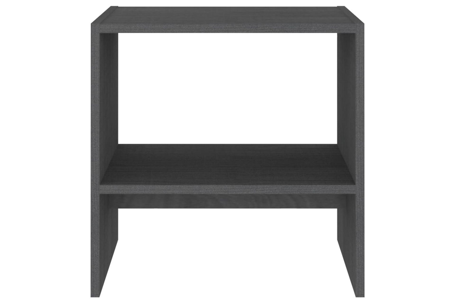Nattbord 2 stk grå 40x30,5x40 cm heltre furu - Grå - Møbler - Bord - Avlastningsbord - Sengebord & nattbord