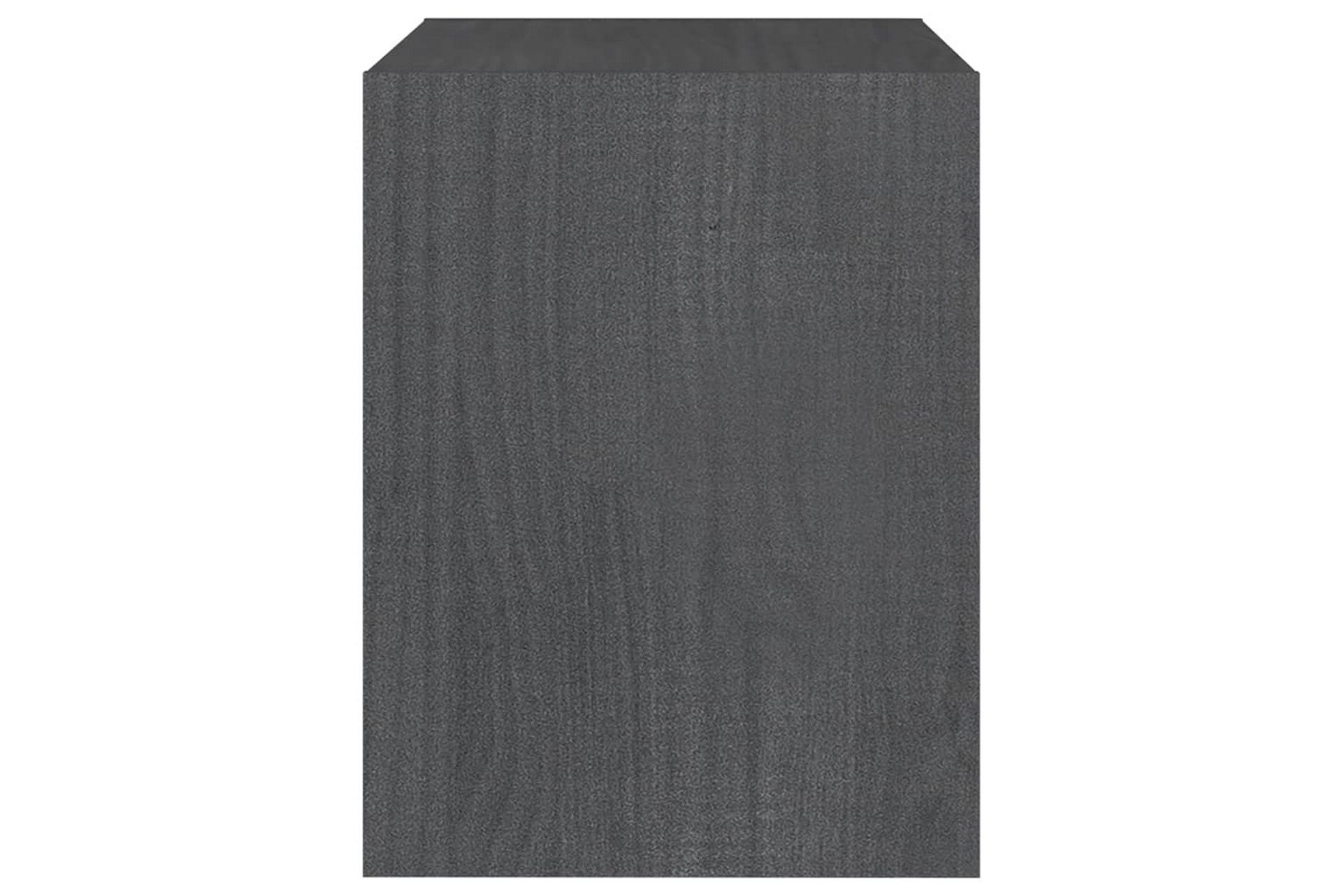 Nattbord 2 stk grå 40x30,5x40 cm heltre furu - Grå - Møbler - Bord - Avlastningsbord - Sengebord & nattbord