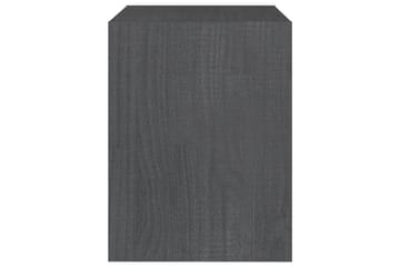 Nattbord 2 stk grå 40x30,5x40 cm heltre furu - Grå - Møbler - Bord - Avlastningsbord - Sengebord & nattbord