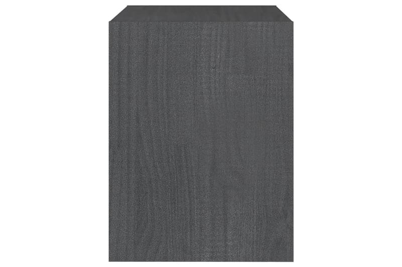 Nattbord 2 stk grå 40x30,5x40 cm heltre furu - Grå - Sengebord & nattbord