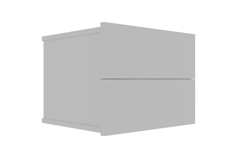 Nattbord 2 stk grå 40x30x30 cm sponplate - Grå - Sengebord & nattbord