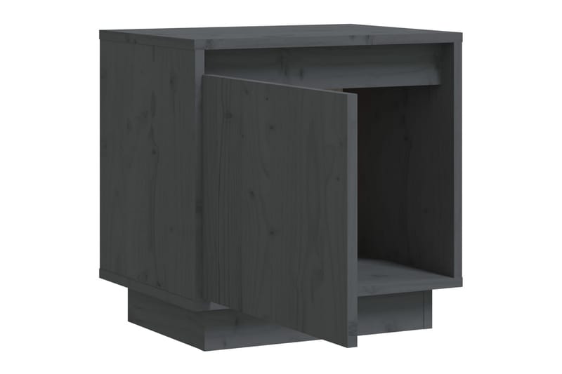 Nattbord 2 stk grå 40x30x40 heltre furu - Grå - Møbler - Bord - Avlastningsbord - Sengebord & nattbord