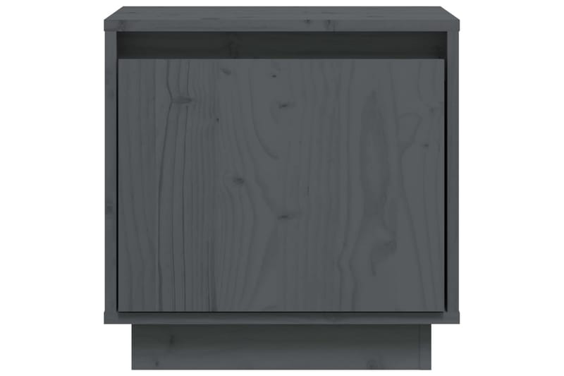 Nattbord 2 stk grå 40x30x40 heltre furu - Grå - Møbler - Bord - Avlastningsbord - Sengebord & nattbord