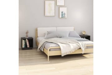 Nattbord 2 stk grå 40x30x40 heltre furu - Grå - Møbler - Bord - Avlastningsbord - Sengebord & nattbord