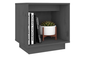 Nattbord 2 stk grå 40x30x40 heltre furu - Grå - Møbler - Bord - Avlastningsbord - Sengebord & nattbord