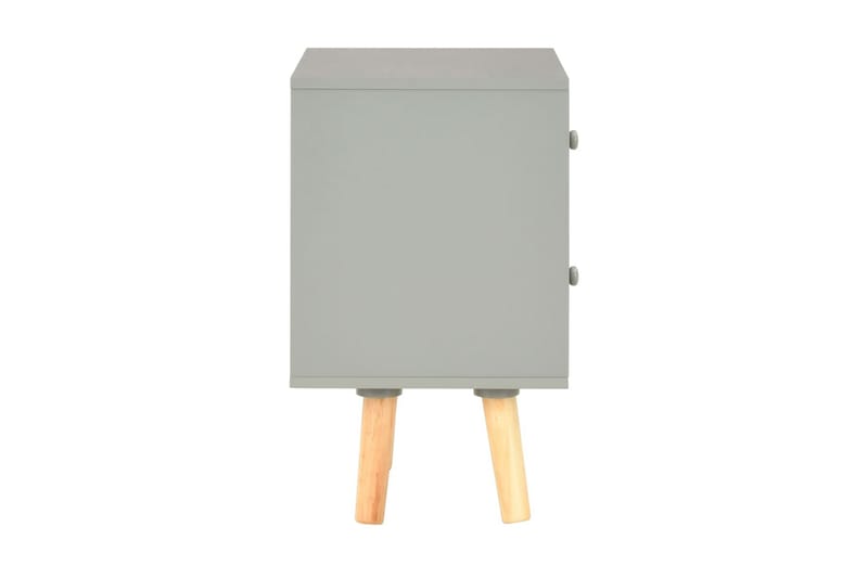 Nattbord 2 stk grå 40x30x50 cm heltre furu - Grå - Møbler - Bord - Avlastningsbord - Sengebord & nattbord