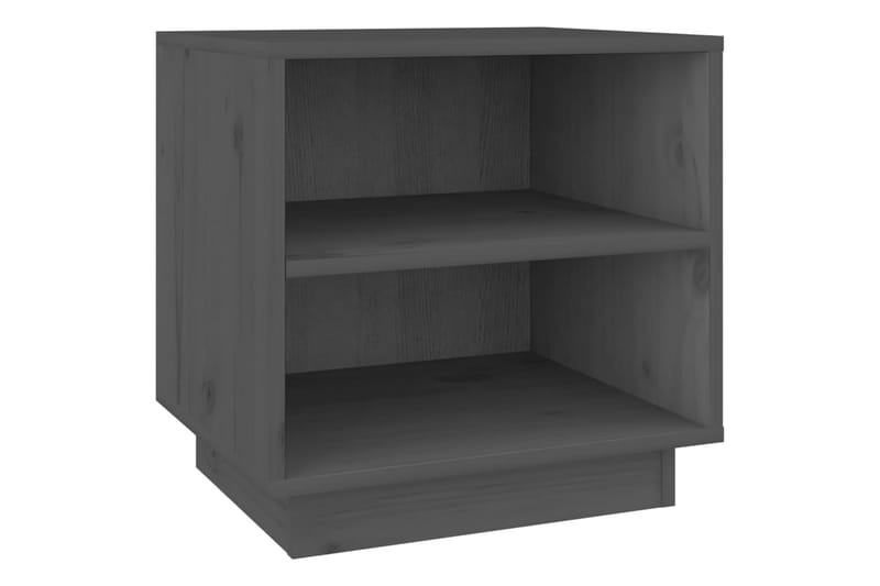 Nattbord 2 stk grå 40x34x40 cm heltre furu - Grå - Møbler - Bord - Avlastningsbord - Sengebord & nattbord