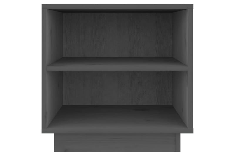 Nattbord 2 stk grå 40x34x40 cm heltre furu - Grå - Møbler - Bord - Avlastningsbord - Sengebord & nattbord