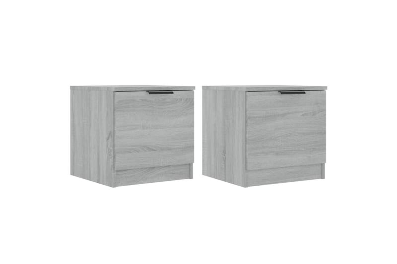 Nattbord 2 stk grå sonoma 40x39x40 cm - Grå - Møbler - Bord - Avlastningsbord - Sengebord & nattbord