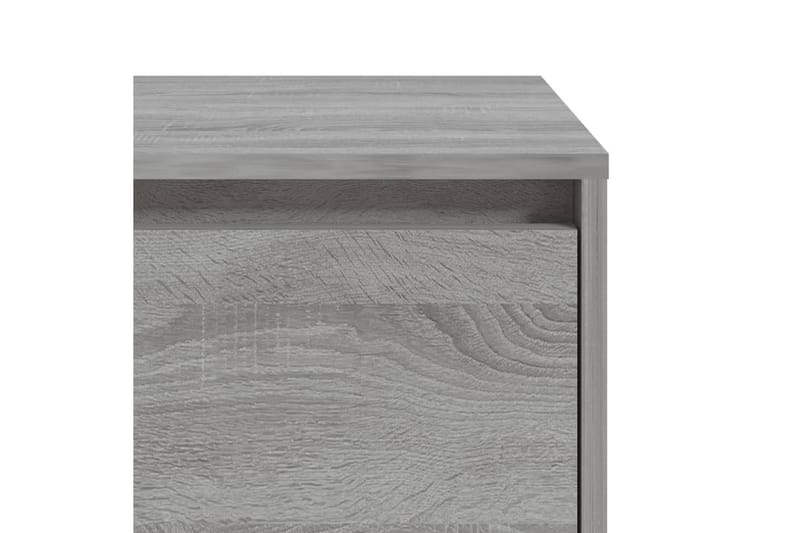 Nattbord 2 stk grå sonoma eik 45x34x44,5 cm sponplate - Grå - Sengebord & nattbord