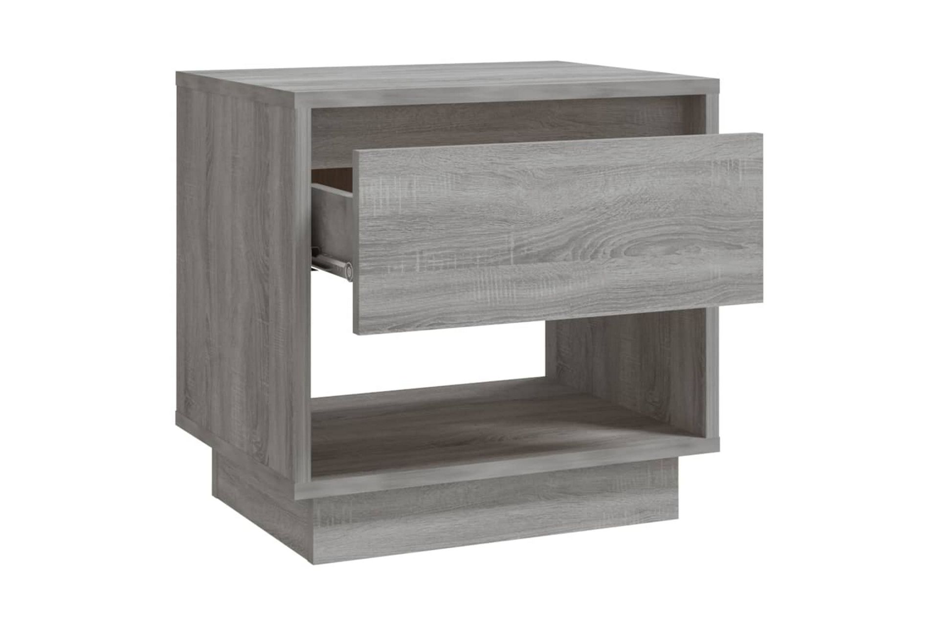 Nattbord 2 stk grå sonoma eik 45x34x44 cm sponplate - Grå - Møbler - Bord - Avlastningsbord - Sengebord & nattbord