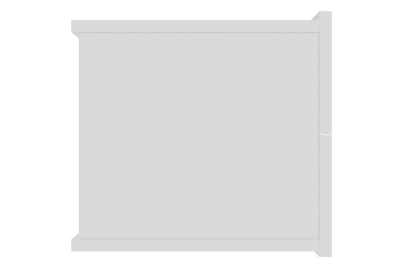 Nattbord 2 stk høyglans hvit 40x30x30 cm sponplate - Hvit - Sengebord & nattbord