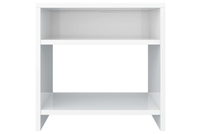 Nattbord 2 stk høyglans hvit 40x30x40 cm sponplate - Hvit - Møbler - Bord - Avlastningsbord - Sengebord & nattbord