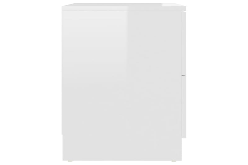 Nattbord 2 stk høyglans hvit 40x40x50 cm sponplate - Hvit - Møbler - Bord - Avlastningsbord - Sengebord & nattbord
