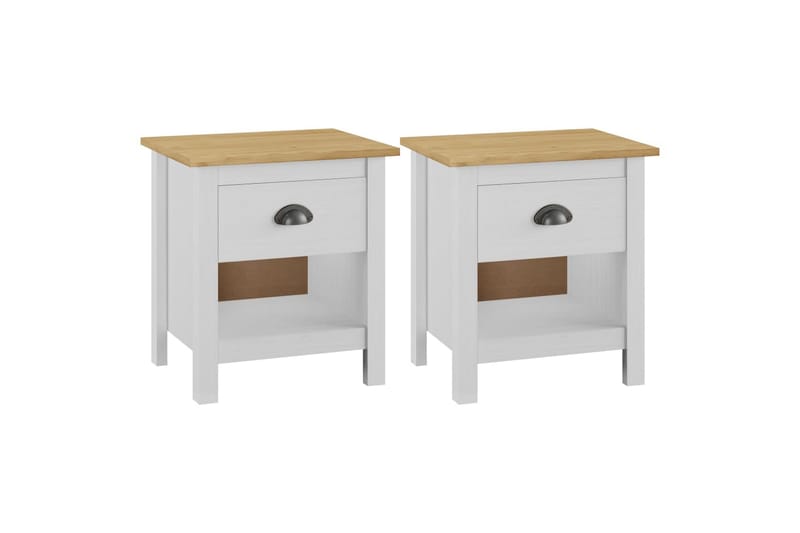 Nattbord 2 stk Hill Range 46x35x49,5 cm heltre furu - Møbler - Bord - Avlastningsbord - Sengebord & nattbord