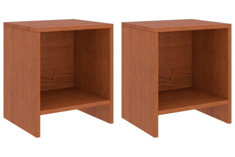 Nattbord 2 stk honningbrun 35x30x40 cm heltre furu - Brun - Møbler - Bord - Avlastningsbord - Sengebord & nattbord
