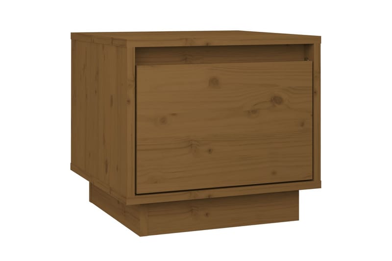 Nattbord 2 stk honningbrun 35x34x32 cm heltre furu - Brun - Møbler - Bord - Avlastningsbord - Sengebord & nattbord