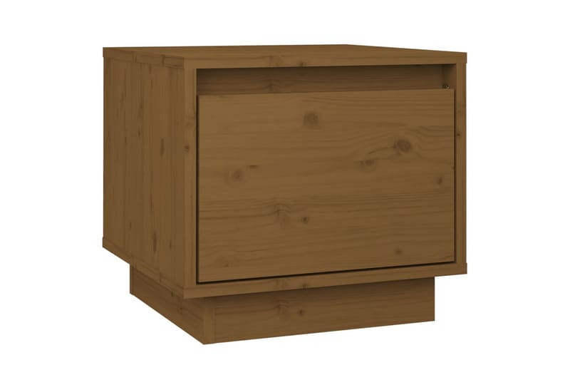 Nattbord 2 stk honningbrun 35x34x32 cm heltre furu - Brun - Sengebord & nattbord