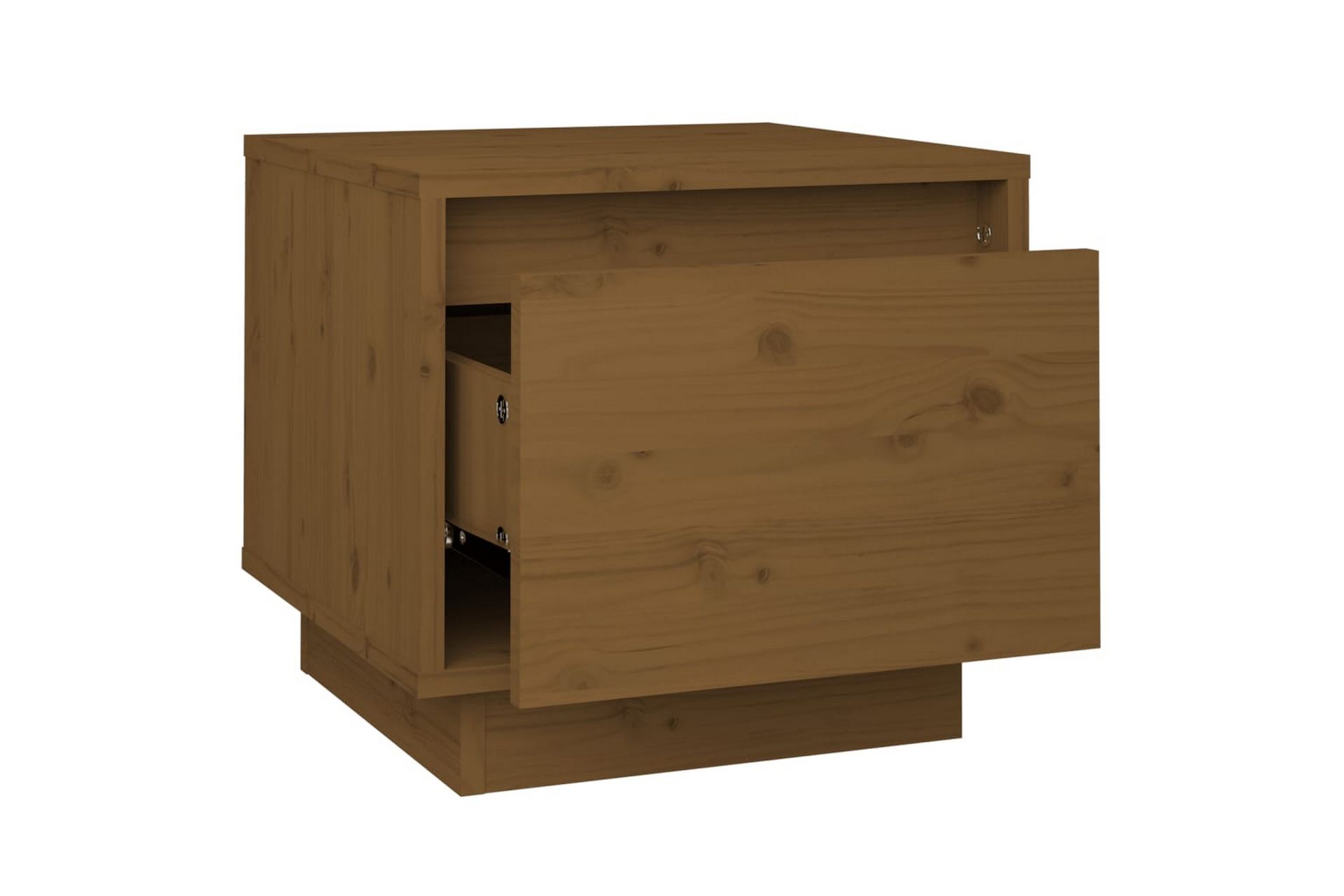 Nattbord 2 stk honningbrun 35x34x32 cm heltre furu - Brun - Møbler - Bord - Avlastningsbord - Sengebord & nattbord